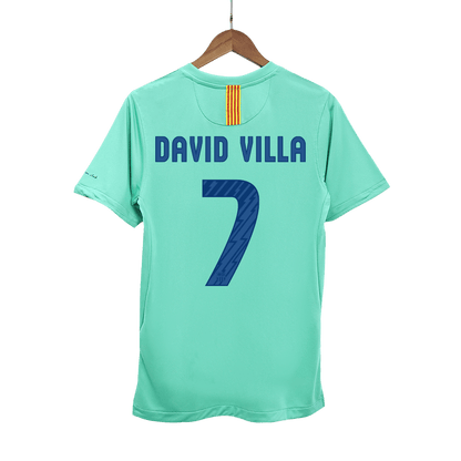 Retro Barcelona Borta Fotbollströja DAVID VILLA #7 2010/11