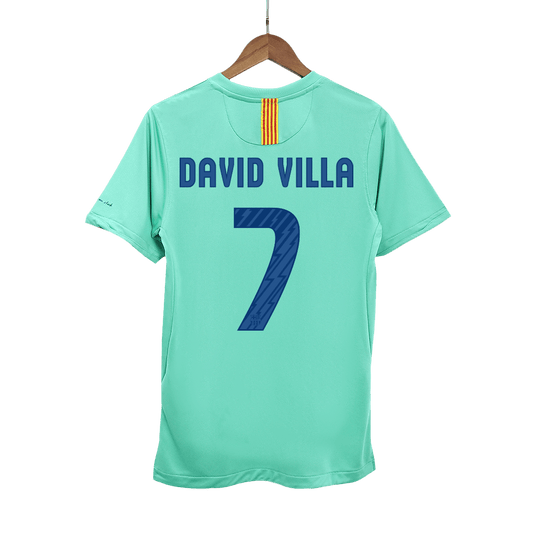 Retro Barcelona Borta Fotbollströja DAVID VILLA #7 2010/11