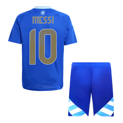 Argentina Borta Fotbollströja MESSI #10 2024 
Fotbollssats Barn
