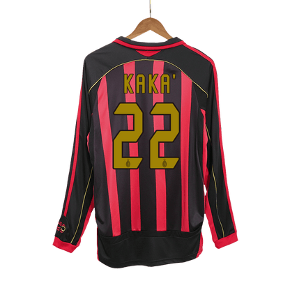 Retro AC Milan Hemma Fotbollströja KAKA' #22 2006/07 långärmad