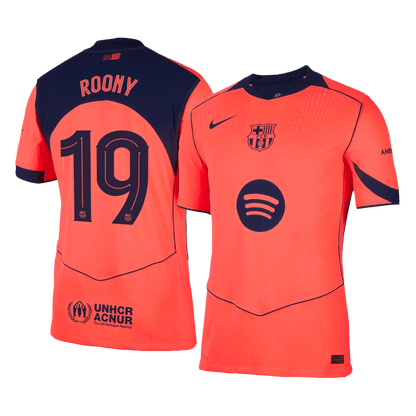Barcelona Tröja ROONY #19 2025/26 Tredje Autentisk Orange - UCL