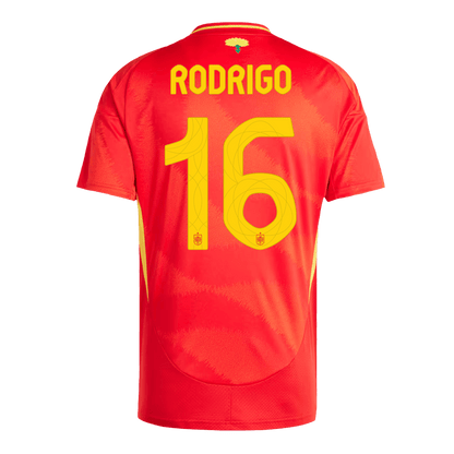 RODRIGO #16 Spanien Hemma Fotbollströjor Euro 2024