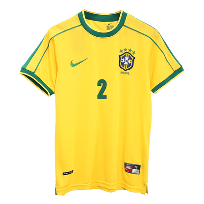 CAFU #2 Brasilien Hemmatröja 1998 Retro
 Gul-8