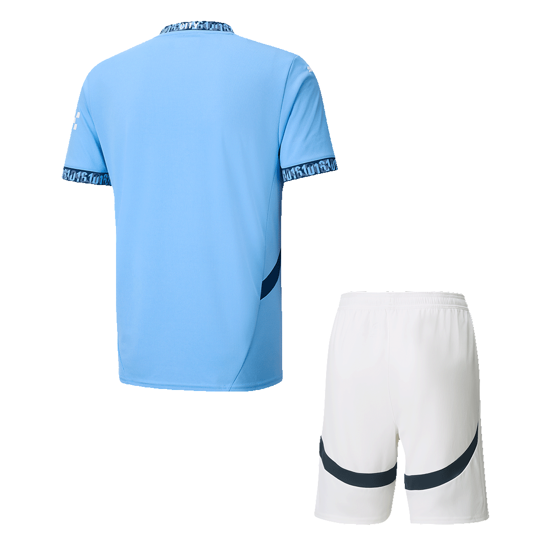 Manchester City Home Football Shirt Kit(Shirt+Shorts) 2024/25 Football Kit UK