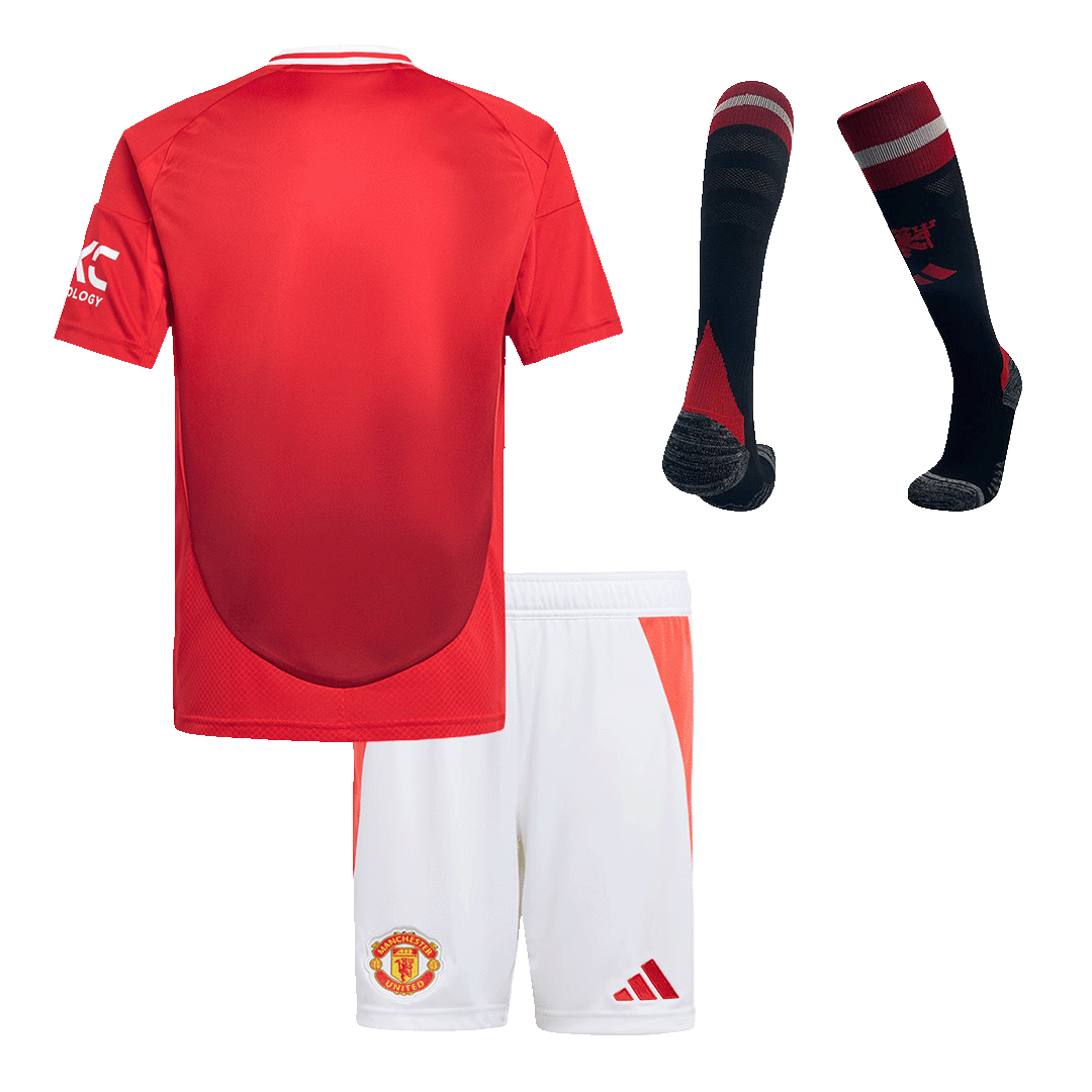 Manchester United Hemma Fotbollströja 2024/25 Fotbollssats Barn