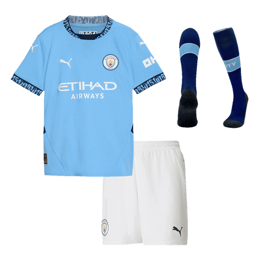 Manchester City Hemma Fotbollströja 2024/25 Fotbollssats Barn