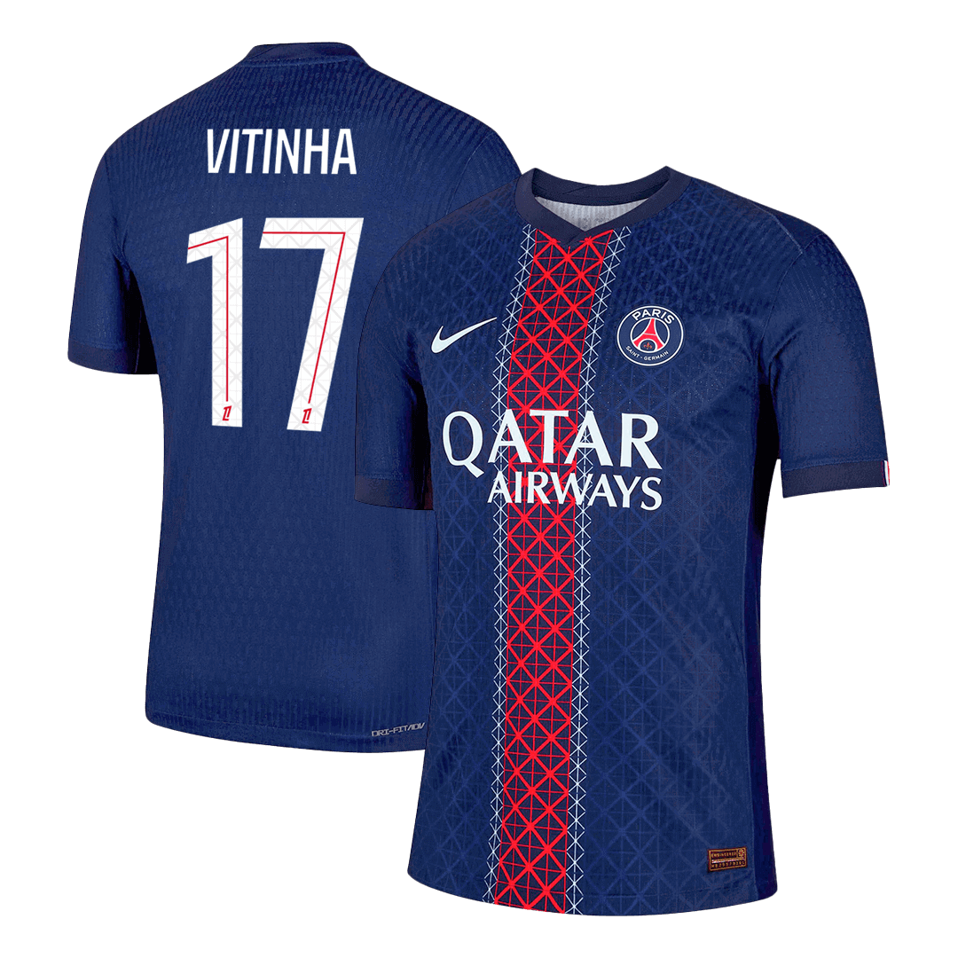 PSG Tröja VITINHA #17 2025/26 Hemma Autentisk Mörkblå-2