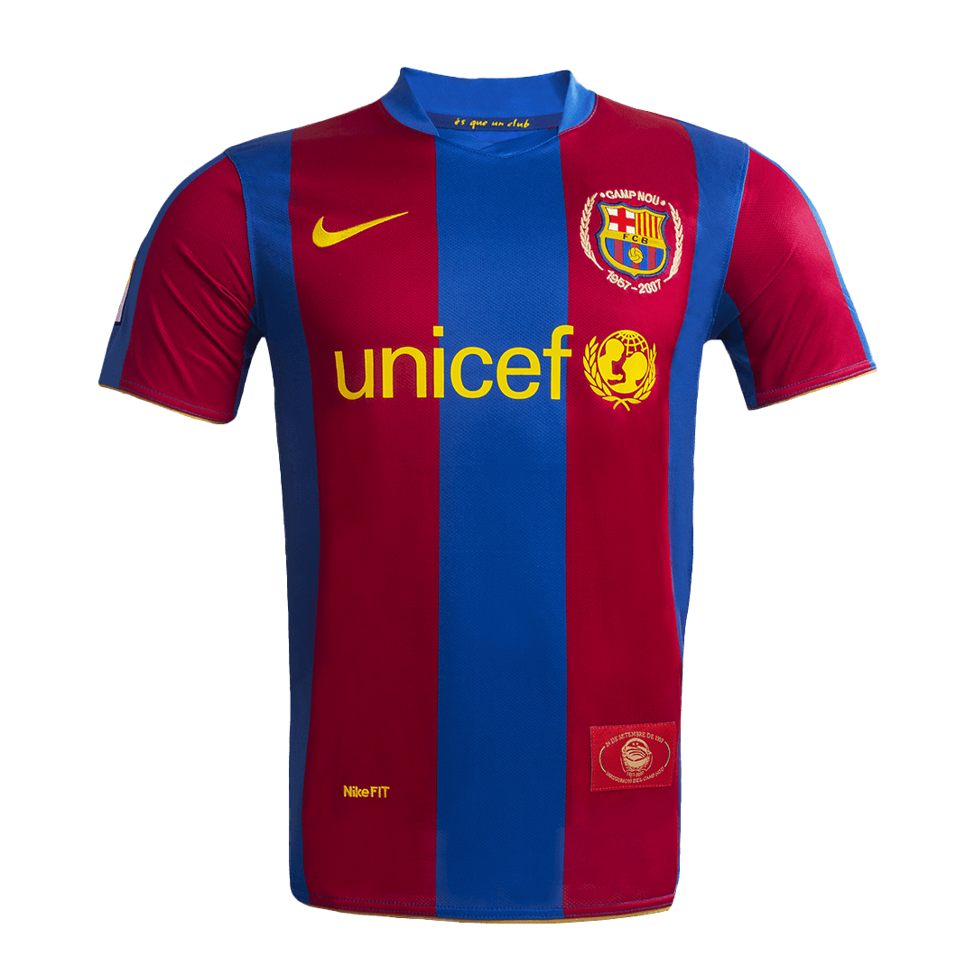 Retro Barcelona Hemma Fotbollströja 2007/08-årsjubileum