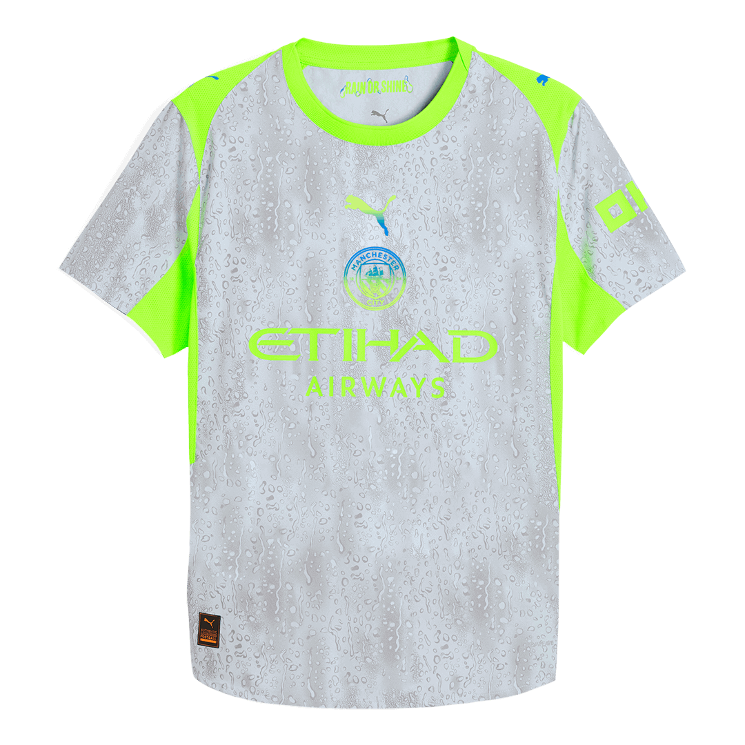 Manchester City Tröja 2025/26 Tredje Autentisk Grå