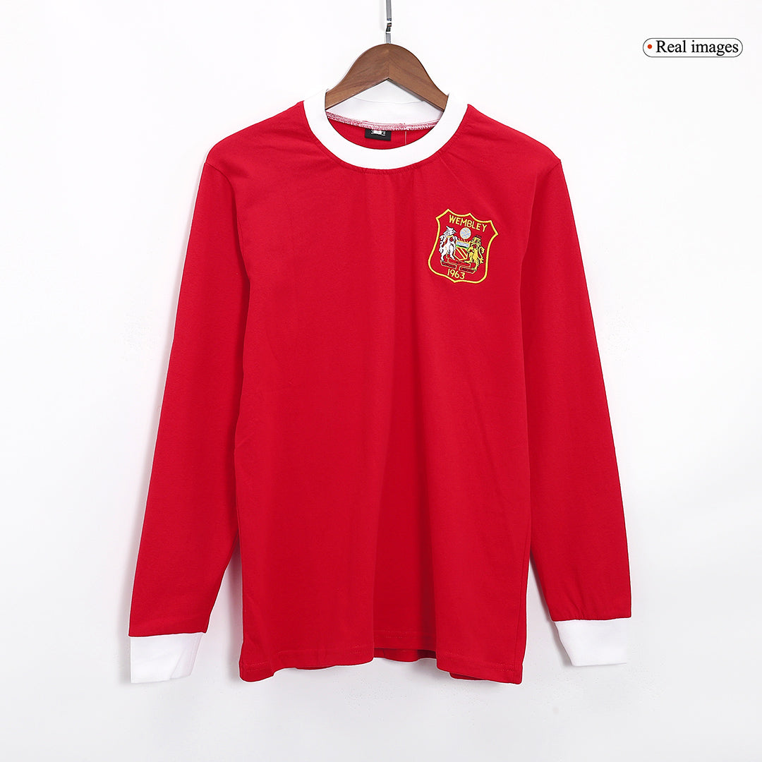 Retro Manchester United Fotbollströja 1963 långärmad Final