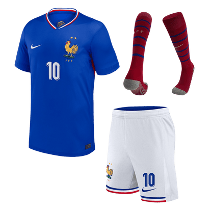 MBAPPÉ #10 Frankrike Hemma fotbollströjor 2024 Fotbollssats Barn