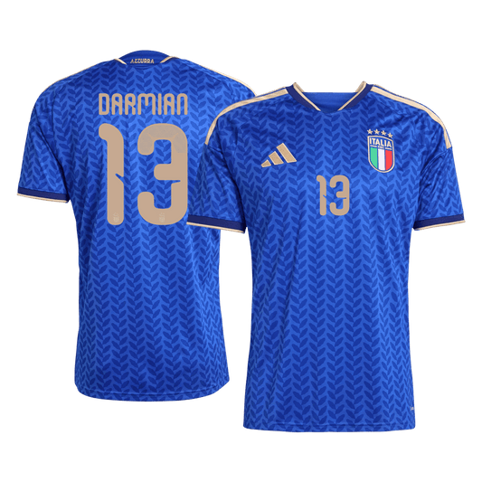 Italien Tröja DARMIAN #13 2026 Hemma Blå - World Cup 2026