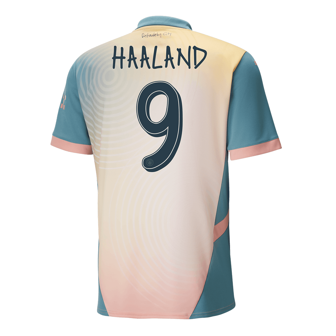 Manchester City Fjärde borta Fotbollströja HAALAND #9 2024/25 - Definitely City