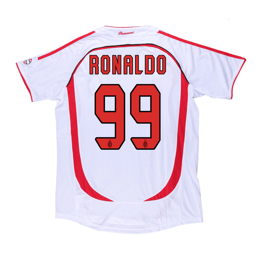Retro AC Milan Borta Fotbollströja RONALDO #99 2006/07 - UCL