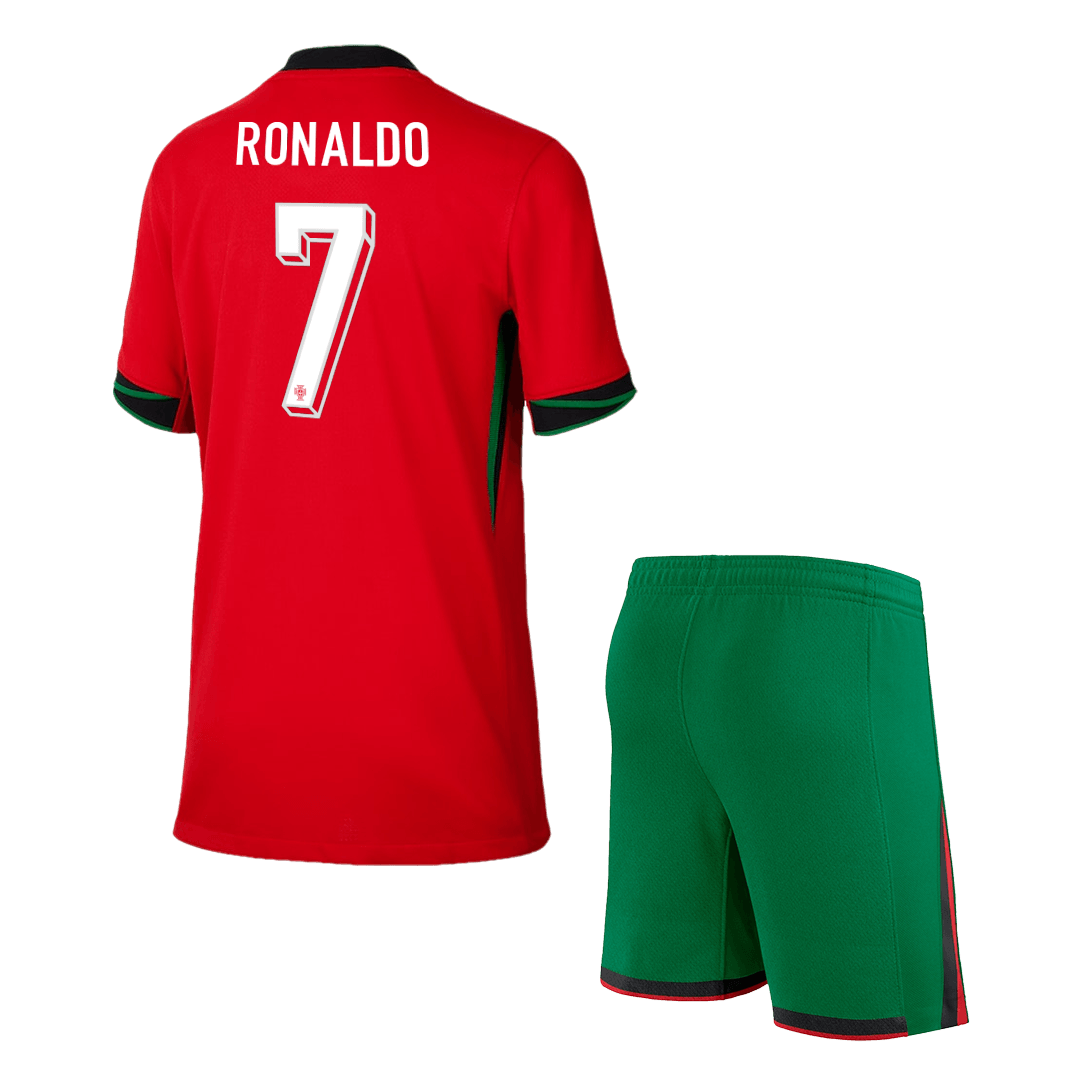 Portugal Hemma Fotbollströja RONALDO #7 Euro 2024 
Fotbollssats Barn