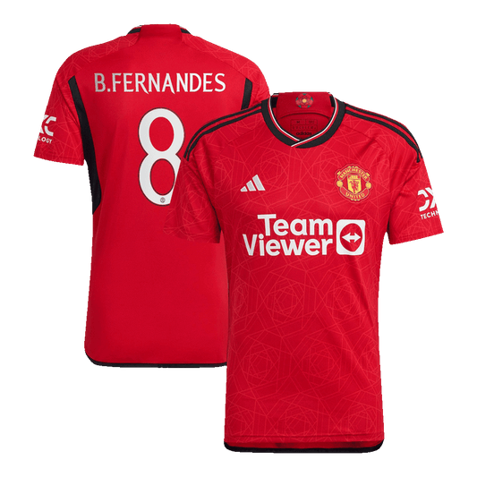 Manchester United Hemma Fotbollströja B.FERNANDES #8 2023/24 - UCL