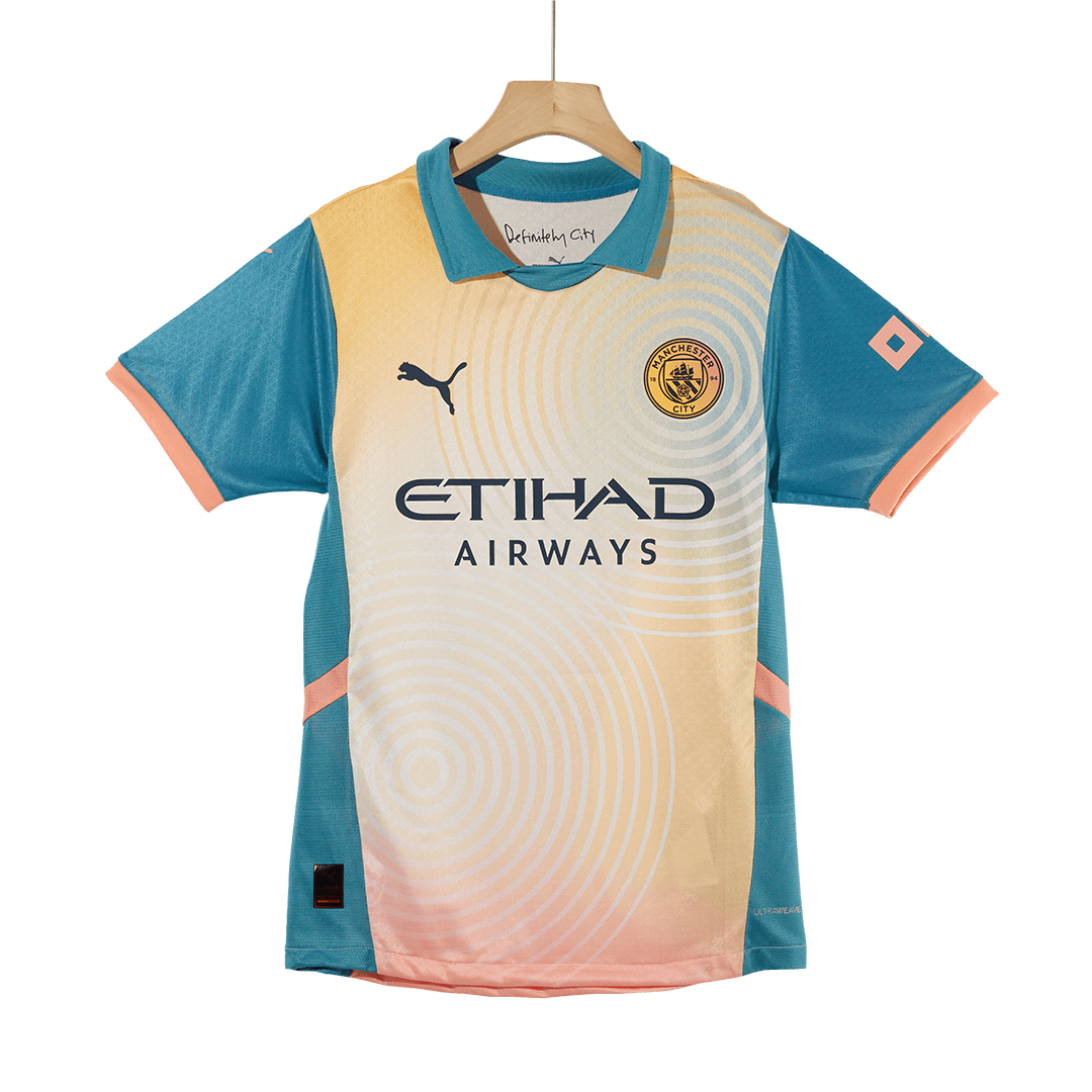 Manchester City Fjärde borta Fotbollströja HAALAND #9 2024/25 Autentisk - Definitely City