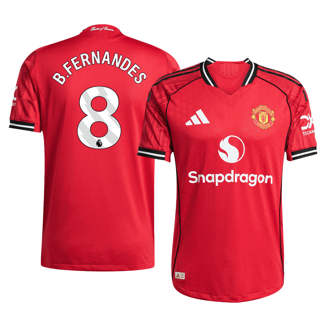 B.FERNANDES #8 Manchester United Tröja 2025/26 Hemma Autentisk
