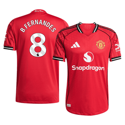 B.FERNANDES #8 Manchester United Tröja 2025/26 Hemma Autentisk