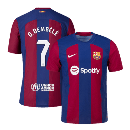Barcelona Hemma Fotbollströja O.DEMBÉLÉ #7 2023/24 Autentisk