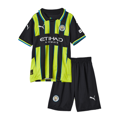 Manchester City Borta Fotbollströja 2024/25 Fotbollssats Barn