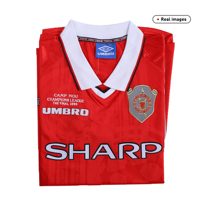 Retro Manchester United Hemma Fotbollströja 1999/00