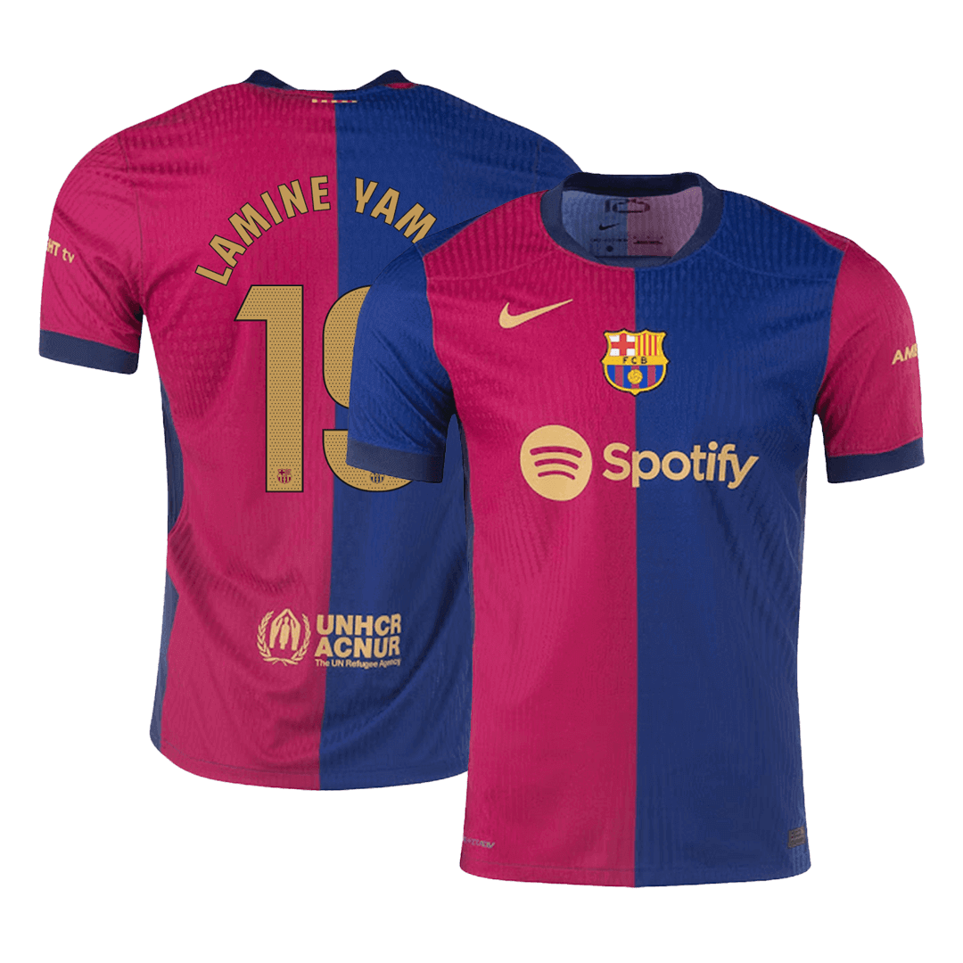 Barcelona Hemma Fotbollströja LAMINE YAMAL #19 2024/25 Autentisk