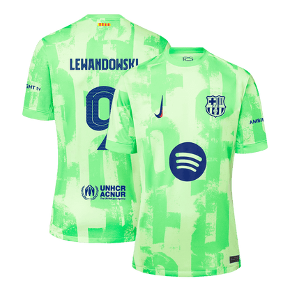 Barcelona Tredjeställ Fotbollströja LEWANDOWSKI #9 2024/25 Premium