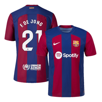 Barcelona Hemma Fotbollströja F. DE JONG #21 2023/24 Autentisk