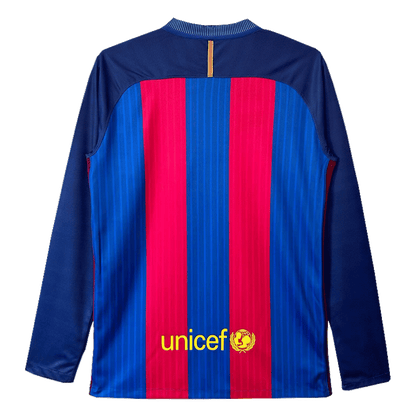 Retro Barcelona Hemma Fotbollströja 2016/17 långärmad