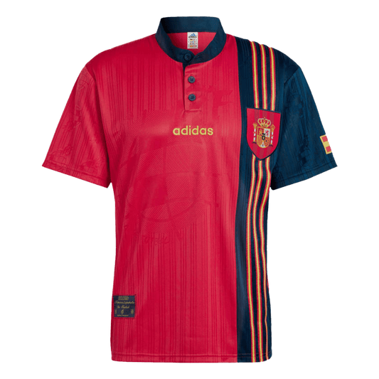 Spanien Hemma Fotbollströjor 1996 Retro