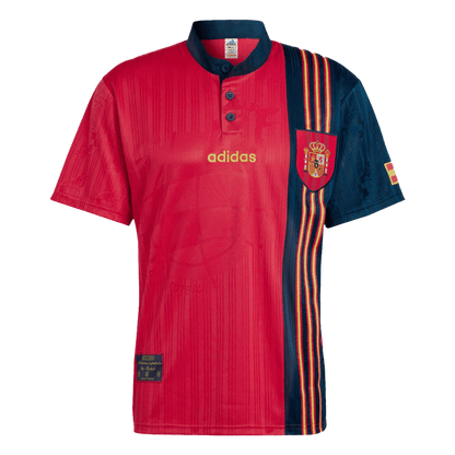 Spanien Hemma Fotbollströjor 1996 Retro
