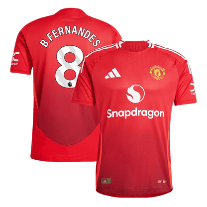 Manchester United Hemma Fotbollströja B.FERNANDES #8 2024/25 Autentisk