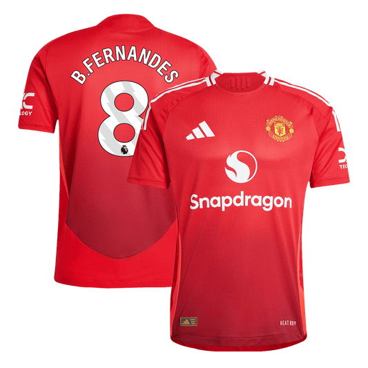 Manchester United Hemma Fotbollströja B.FERNANDES #8 2024/25 Autentisk