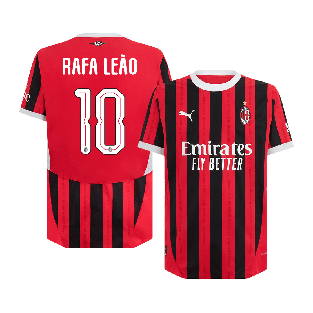 AC Milan Hemma Fotbollströja RAFA LEÃO #10 2024/25 Autentisk - UCL
