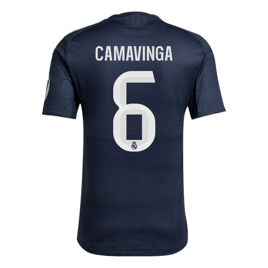 Real Madrid Tröja CAMAVINGA #6 2025/26 Borta Autentisk Mörkblå