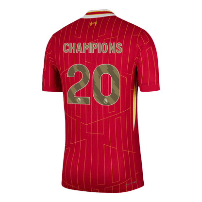 CHAMPIONS #20 Liverpool Hemma Fotbollströjor 2024/25 röd Autentisk