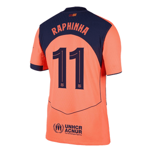 Barcelona Tröja RAPHINHA #11 2025/26 Tredje Autentisk Orange - UCL