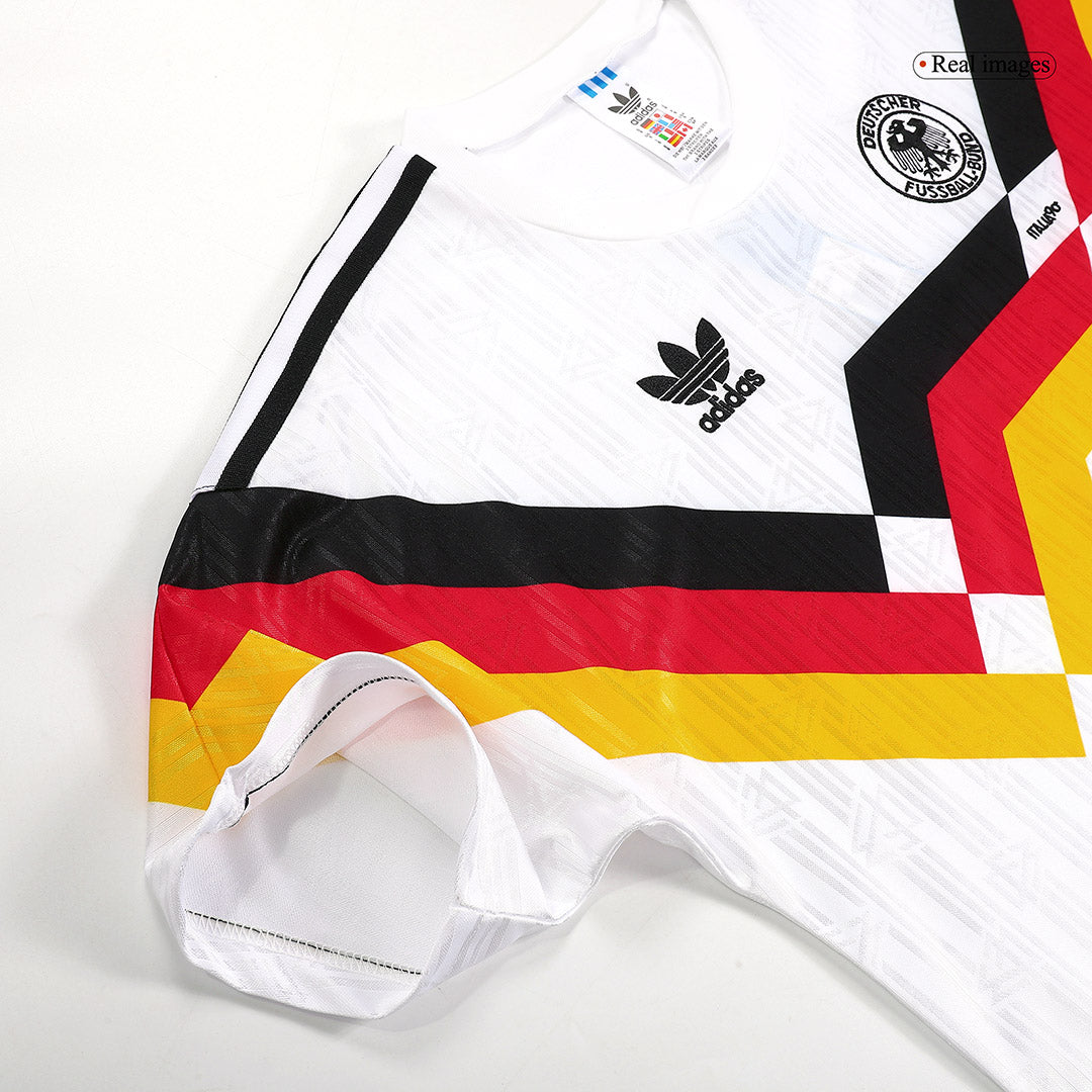 Tyska landslaget Hemma Fotbollströjor 1990 Retro