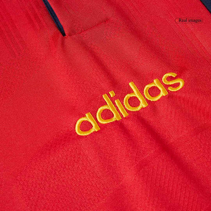 Spanien Hemma Fotbollströjor 1996 Retro