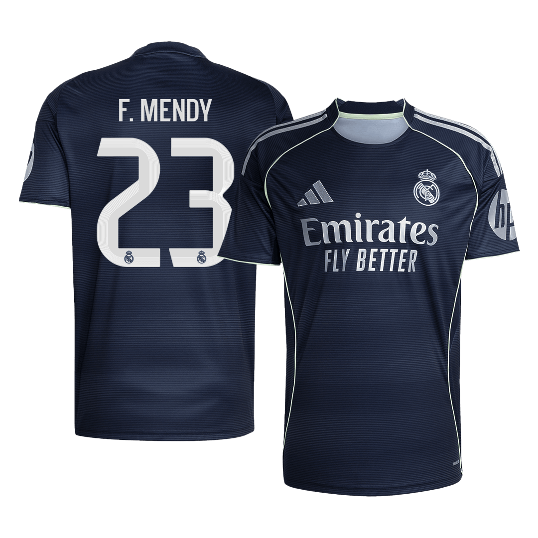 Real Madrid Tröja F.MENDY #23 2025/26 Borta Mörkblå