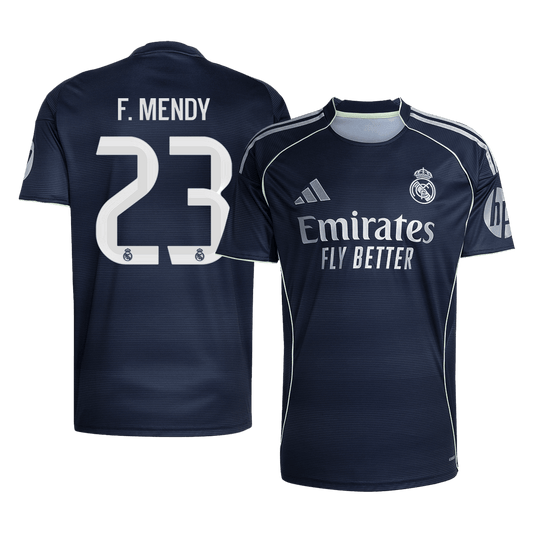 Real Madrid Tröja F.MENDY #23 2025/26 Borta Mörkblå-1