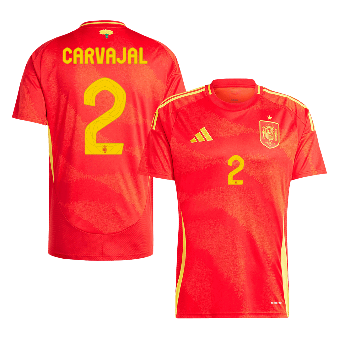 CARVAJAL #2 Spanien Hemma Fotbollströjor Euro 2024