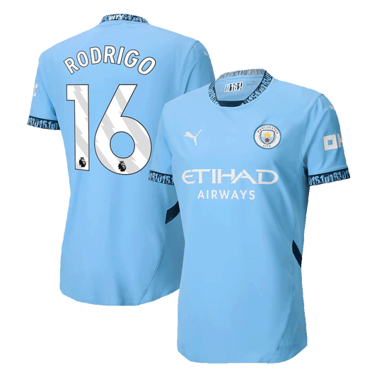 Manchester City Hemma Fotbollströja RODRIGO #16 2024/25 Autentisk