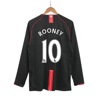 Retro Manchester United Borta Fotbollströja ROONEY #10 2007/08 långärmad