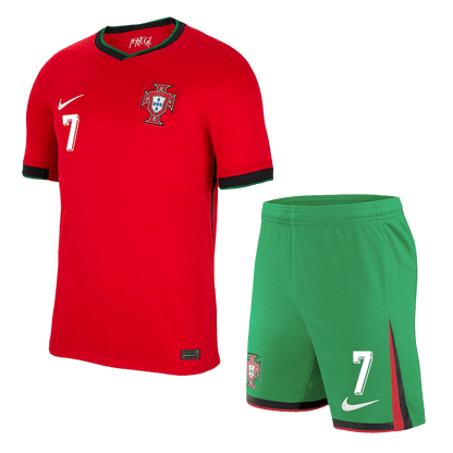 Portugal Hemma Fotbollströja RONALDO #7 Euro 2024 Fotbollssats
