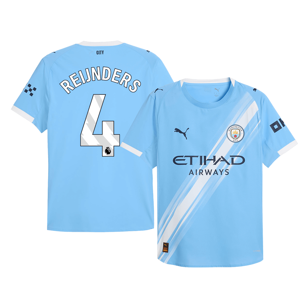 Manchester City Tröja REIJNDERS #4 2025/26 Hemma Autentisk Blå