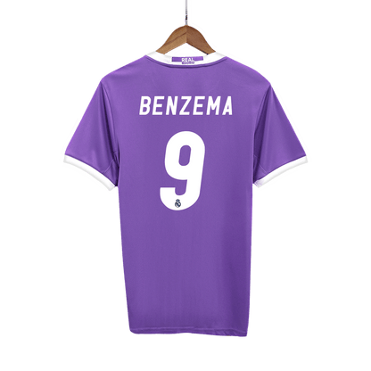 Retro Real Madrid Borta Fotbollströja BENZEMA #9 2016/17