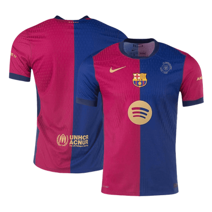 Barcelona Hemma Fotbollströja 2024/25 Autentisk - 125-årsjubileum(Spotify-logotyp utan text)