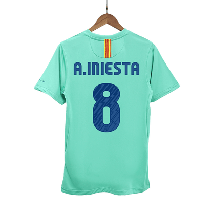 Retro Barcelona Borta Fotbollströja A.INIESTA #8 2010/11